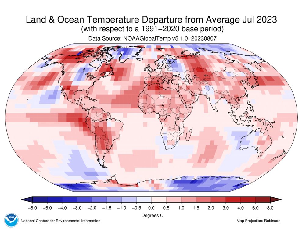 You are currently viewing NOAA: July 2023 was likely the hottest month in 174 years of records