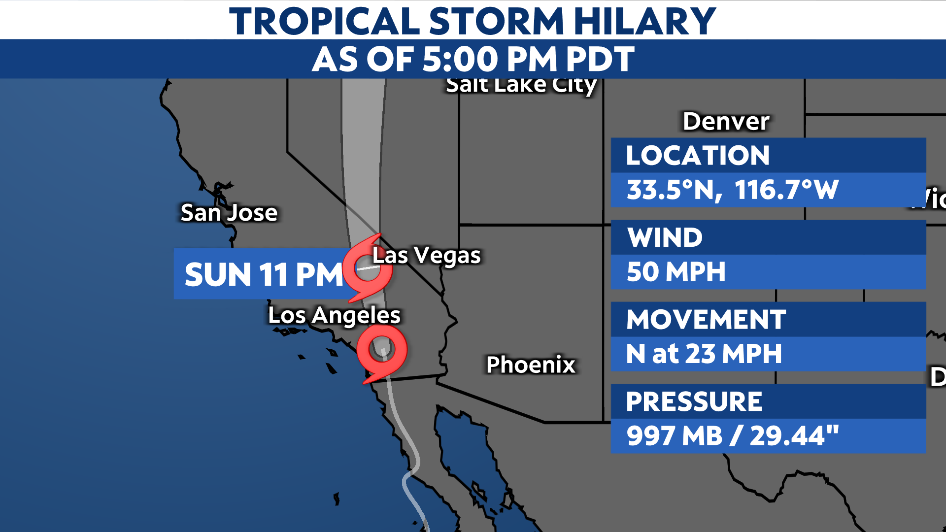 You are currently viewing Tropical Storm Hilary moves into Southern California