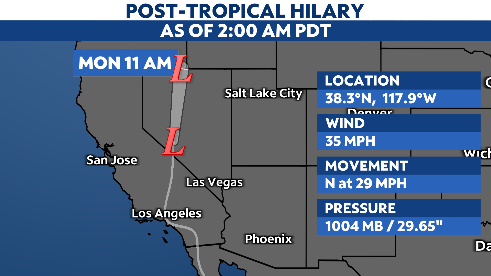 You are currently viewing Hilary becomes a post-tropical cyclone