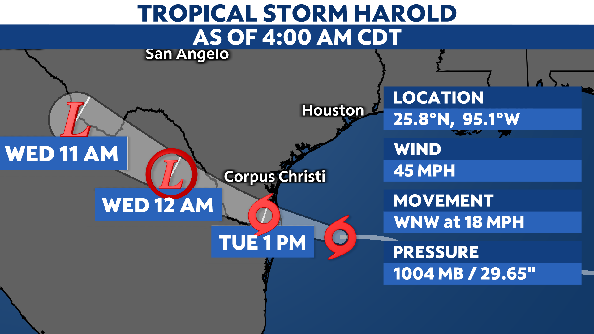 You are currently viewing Harold to bring heavy rain to parts of Texas