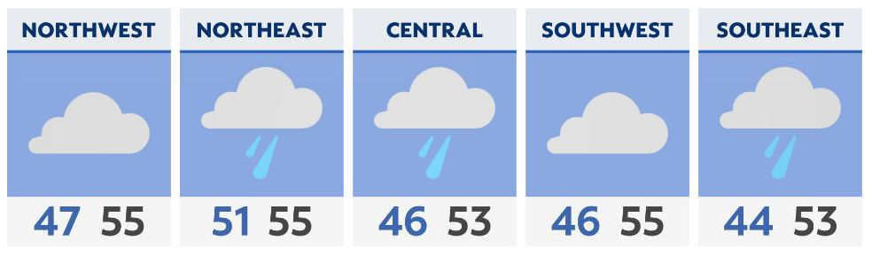 You are currently viewing Its a gloomy start to the workweek, but better weathers on the way